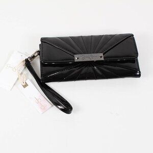 Jessica Simpson Black Patent Leather Wallet, Wristlet, NWT